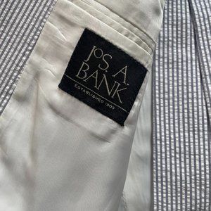 Blue Pinstripe Seersucker Suit - NEVER WORN